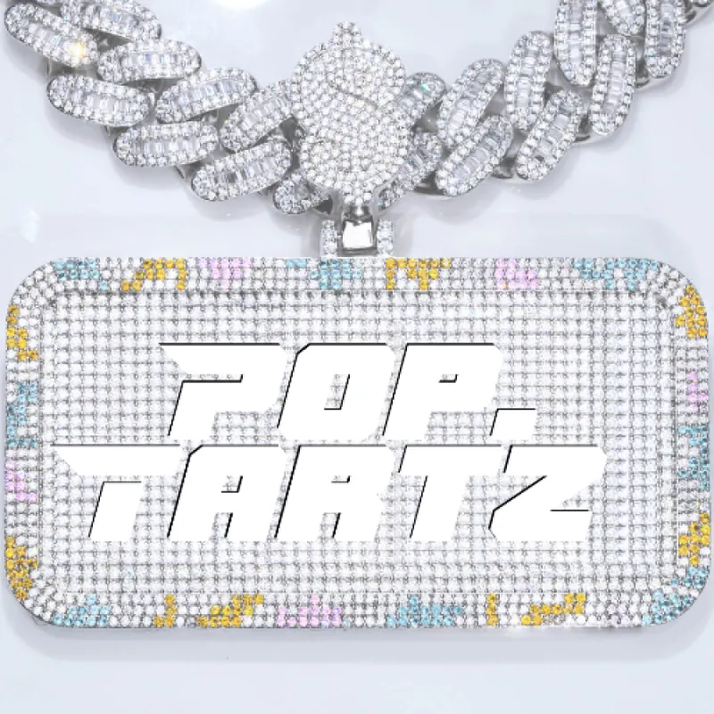 CUSTOM LETTER NECKLACE 3D COLORFUL SQUARE sold by The GUU Shop