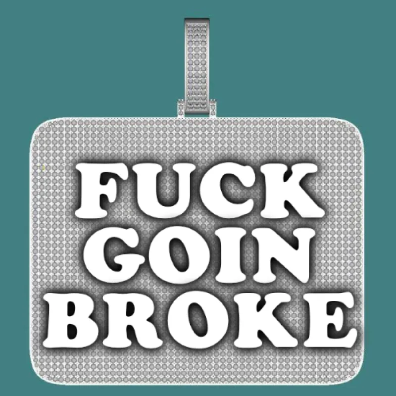 CUSTOM LETTER NECKLACE 3D BIG SQUARE sold by The GUU Shop