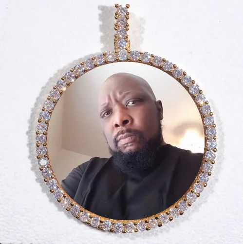 LARGE 3D CIRCLE CUSTOM PICTURE PENDANT sold by The GUU Shop