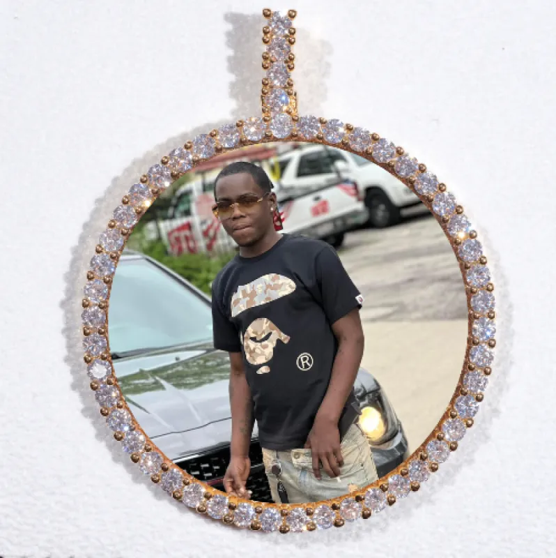 LARGE 3D CIRCLE CUSTOM PICTURE PENDANT sold by The GUU Shop
