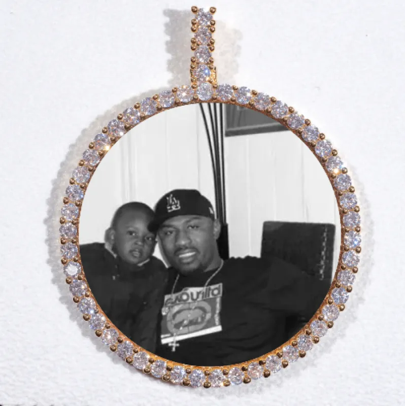 LARGE 3D CIRCLE CUSTOM PICTURE PENDANT sold by The GUU Shop
