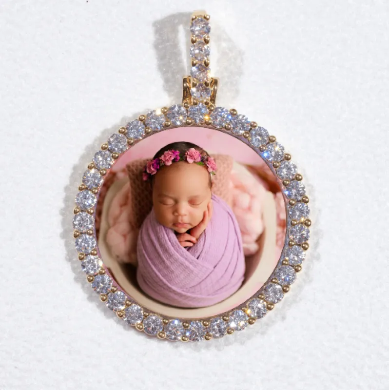 3D CIRCLE CUSTOM PICTURE PENDANT SMALL SIZE sold by The GUU Shop