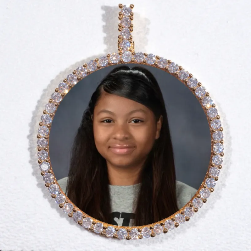 LARGE 3D CIRCLE CUSTOM PICTURE PENDANT sold by The GUU Shop