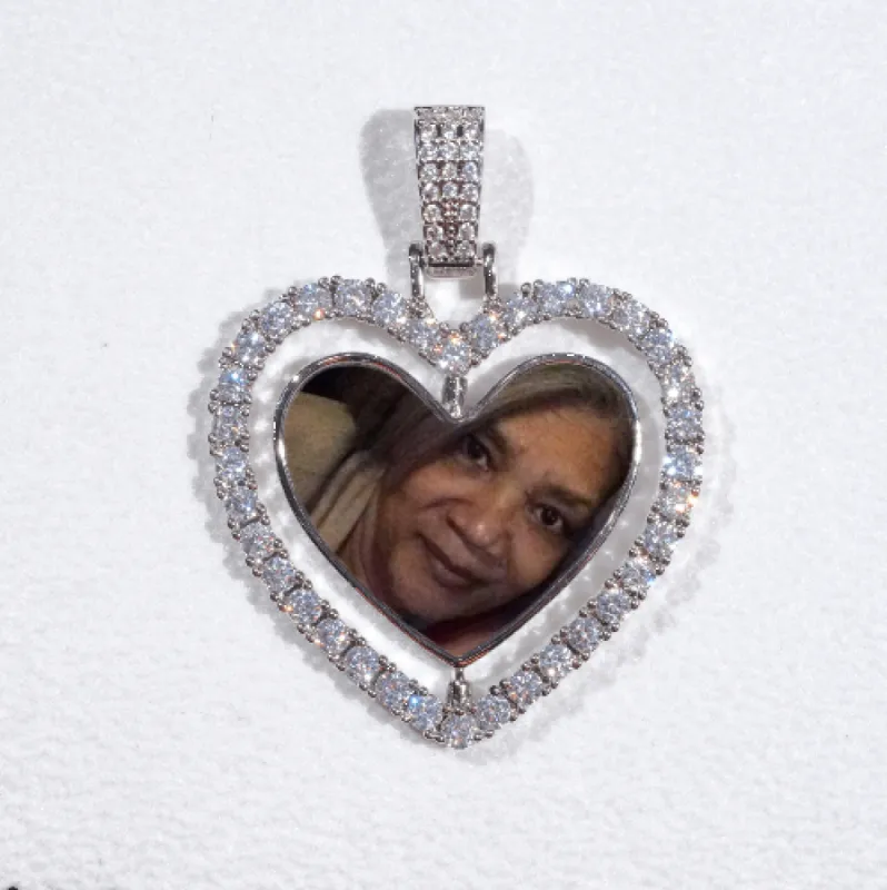 3D Spinning 2-Faced Heart Custom Picture Pendant sold by The GUU Shop