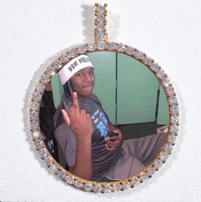 LARGE 3D CIRCLE CUSTOM PICTURE PENDANT sold by The GUU Shop