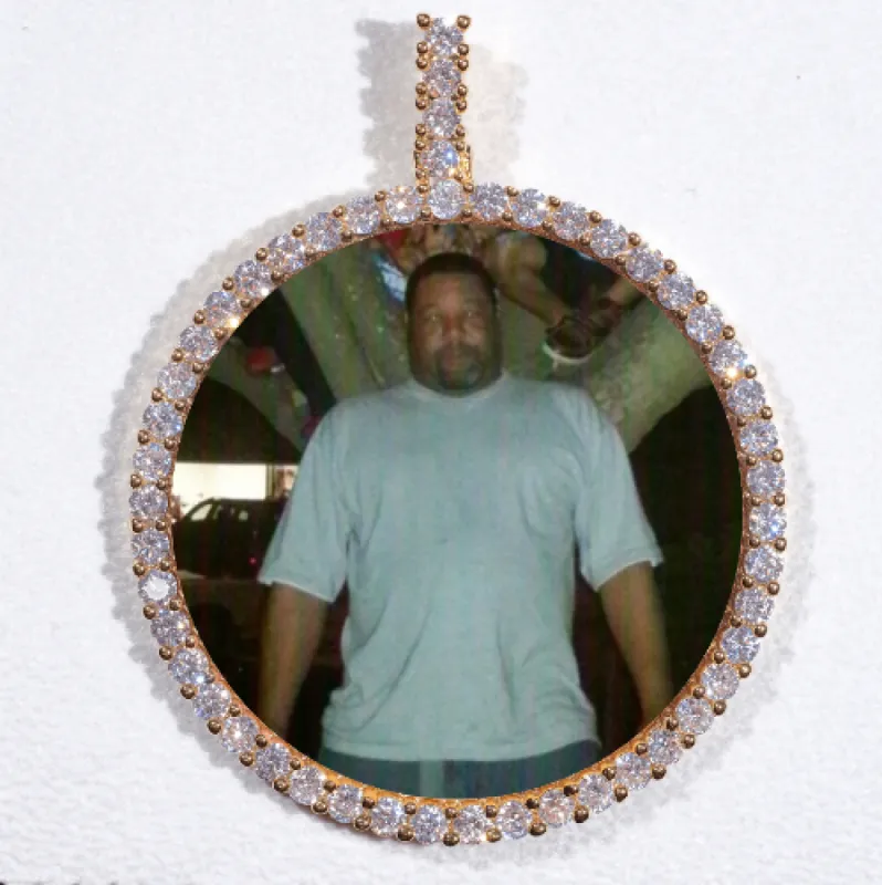 LARGE 3D CIRCLE CUSTOM PICTURE PENDANT sold by The GUU Shop