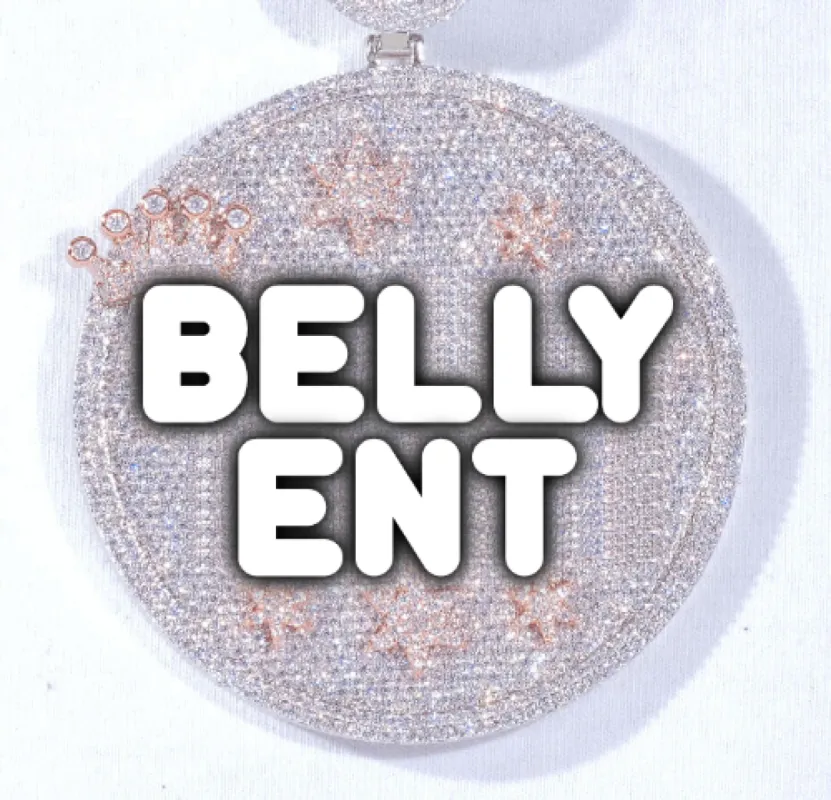 CUSTOM LETTER NECKLACE 3D BIG CROWN DISC sold by The GUU Shop