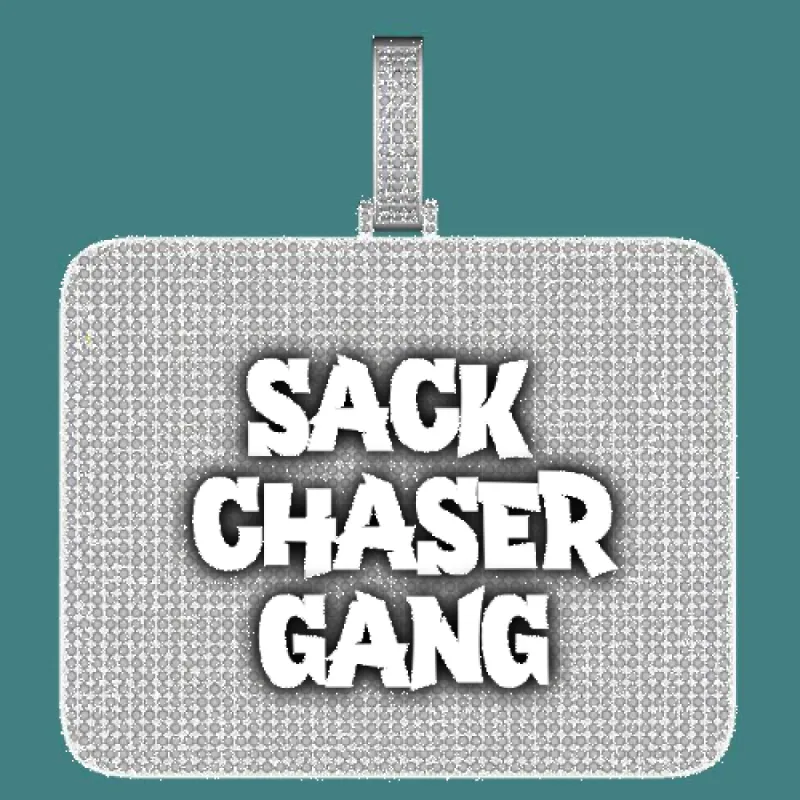 CUSTOM LETTER NECKLACE 3D BIG SQUARE sold by The GUU Shop