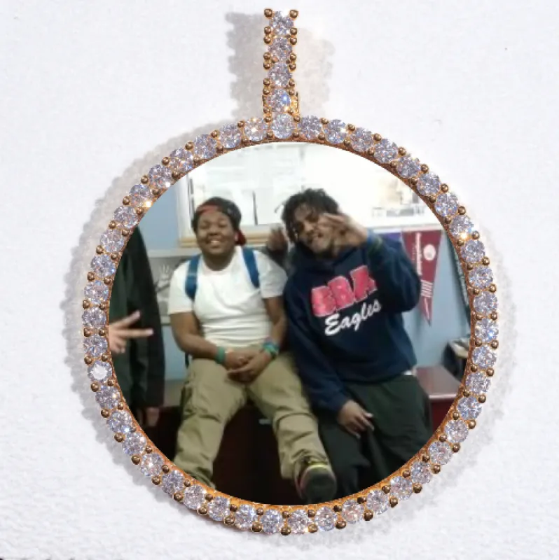 LARGE 3D CIRCLE CUSTOM PICTURE PENDANT sold by The GUU Shop