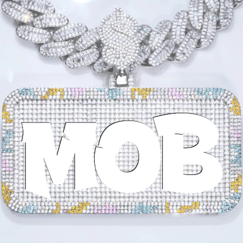 CUSTOM LETTER NECKLACE 3D COLORFUL SQUARE sold by The GUU Shop