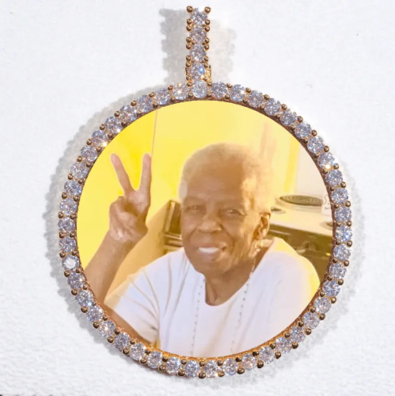 LARGE 3D CIRCLE CUSTOM PICTURE PENDANT sold by The GUU Shop