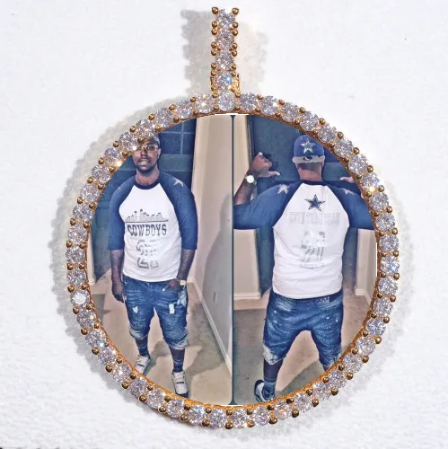 LARGE 3D CIRCLE CUSTOM PICTURE PENDANT sold by The GUU Shop