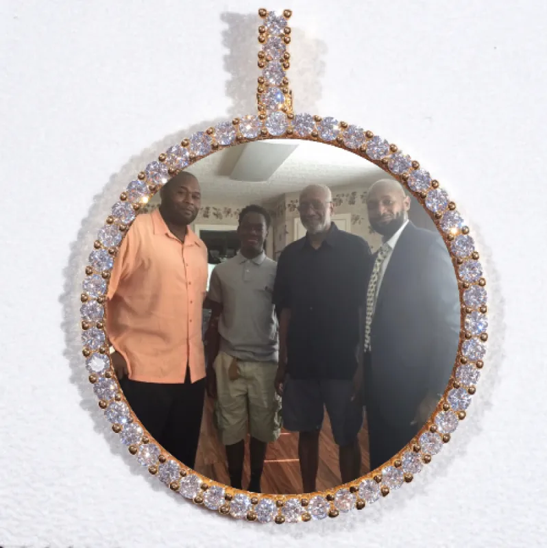 LARGE 3D CIRCLE CUSTOM PICTURE PENDANT sold by The GUU Shop