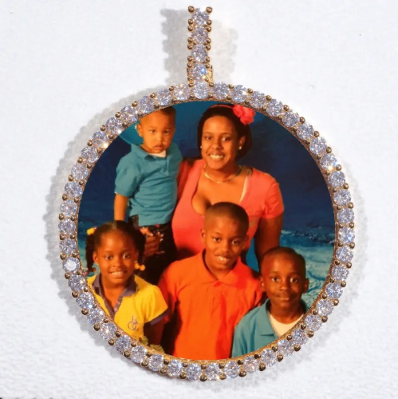 LARGE 3D CIRCLE CUSTOM PICTURE PENDANT sold by The GUU Shop