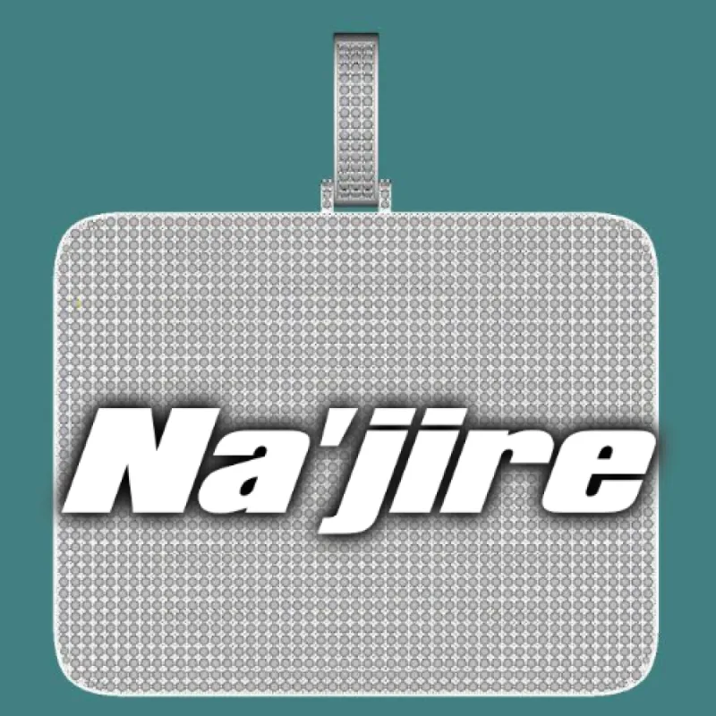 CUSTOM LETTER NECKLACE 3D BIG SQUARE sold by The GUU Shop