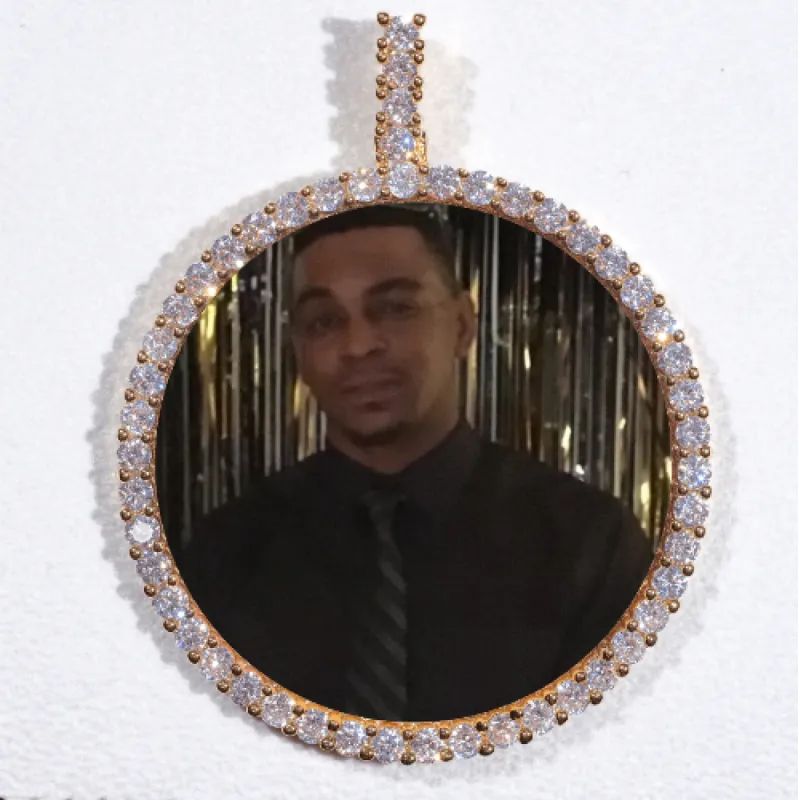 LARGE 3D CIRCLE CUSTOM PICTURE PENDANT sold by The GUU Shop