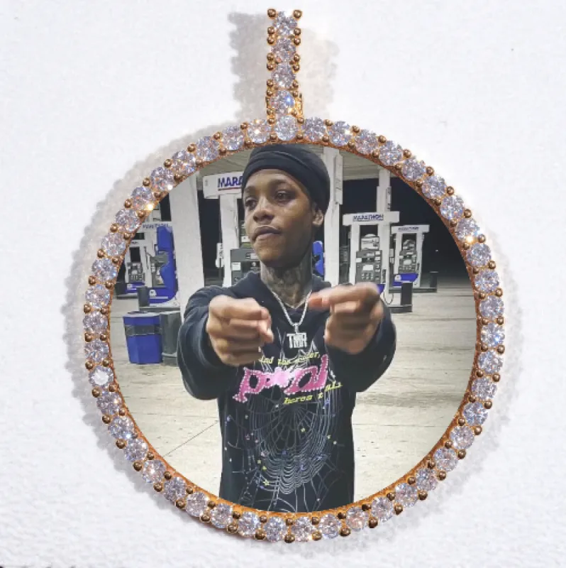 LARGE 3D CIRCLE CUSTOM PICTURE PENDANT sold by The GUU Shop