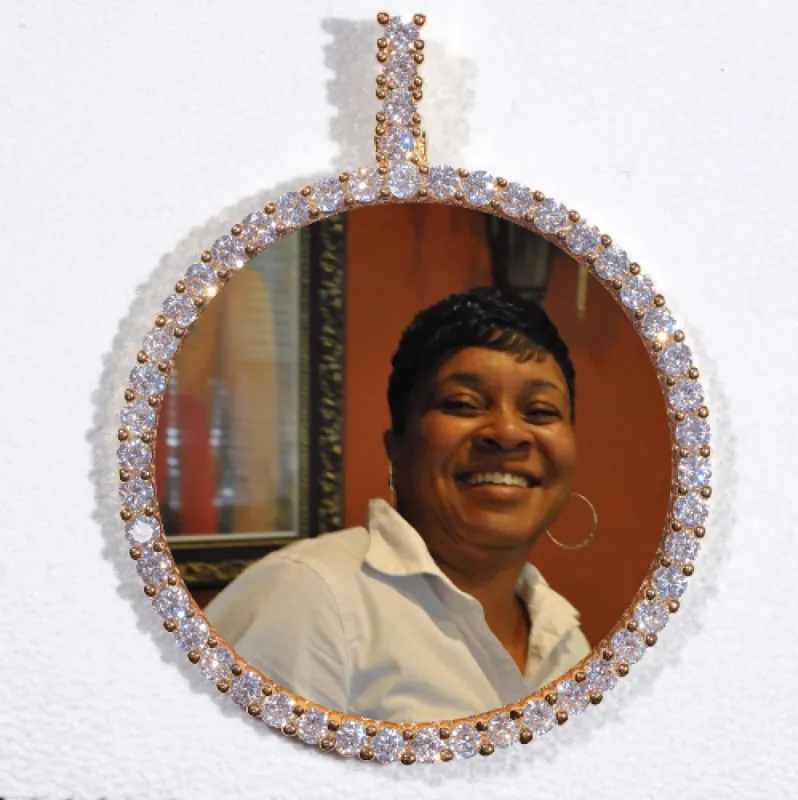 LARGE 3D CIRCLE CUSTOM PICTURE PENDANT sold by The GUU Shop