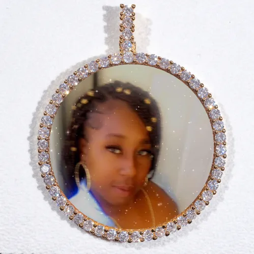 LARGE 3D CIRCLE CUSTOM PICTURE PENDANT sold by The GUU Shop