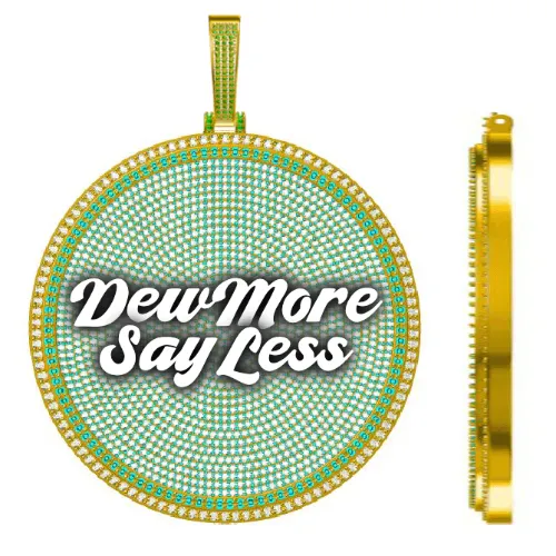 CUSTOM LETTER NECKLACE 3D BIG DISC sold by The GUU Shop