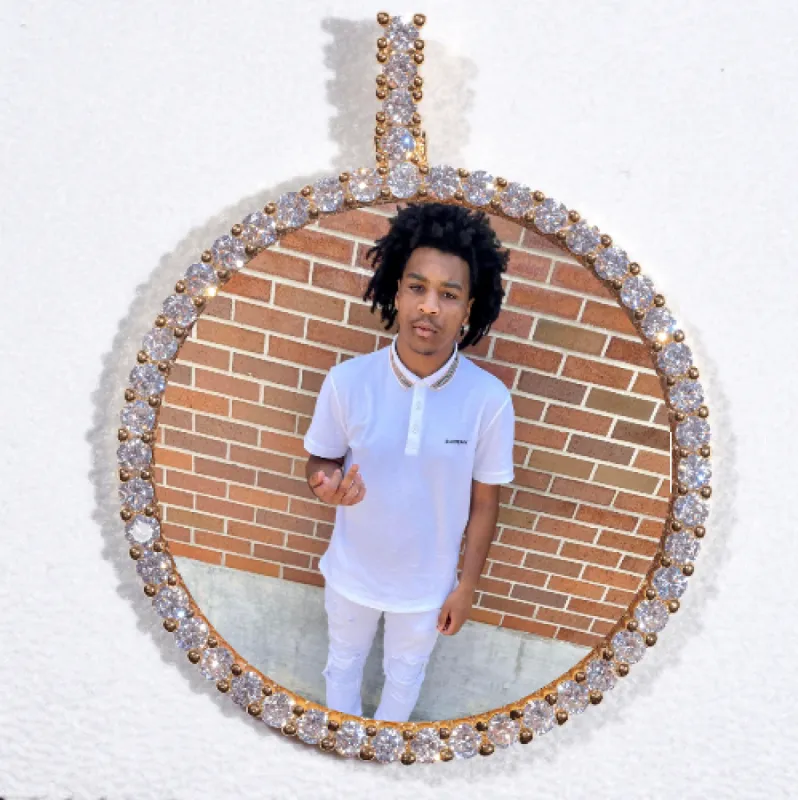 LARGE 3D CIRCLE CUSTOM PICTURE PENDANT sold by The GUU Shop