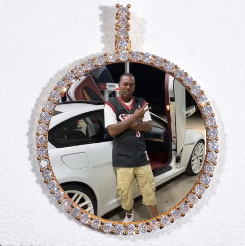 LARGE 3D CIRCLE CUSTOM PICTURE PENDANT sold by The GUU Shop