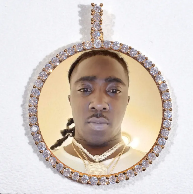 LARGE 3D CIRCLE CUSTOM PICTURE PENDANT sold by The GUU Shop