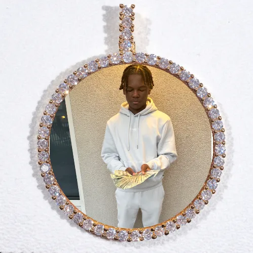 LARGE 3D CIRCLE CUSTOM PICTURE PENDANT sold by The GUU Shop