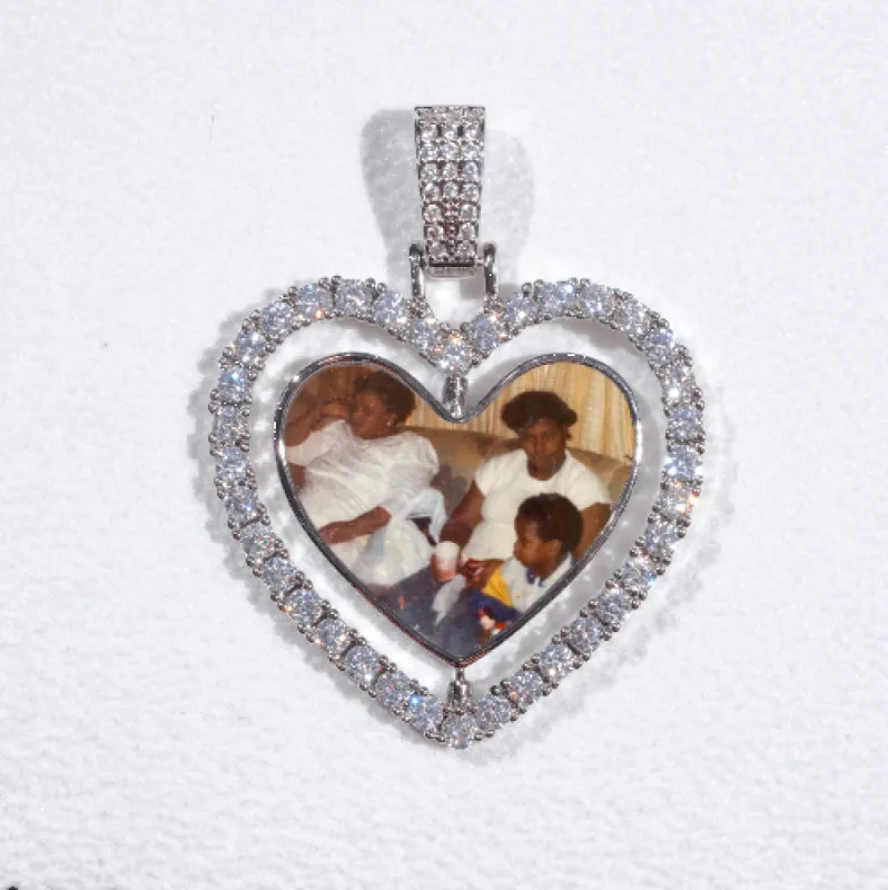 3D Spinning 2-Faced Heart Custom Picture Pendant sold by The GUU Shop