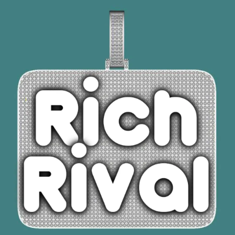 CUSTOM LETTER NECKLACE 3D BIG SQUARE sold by The GUU Shop