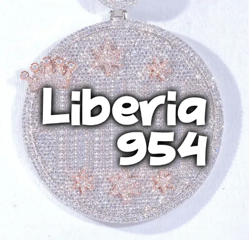 CUSTOM LETTER NECKLACE 3D BIG CROWN DISC sold by The GUU Shop