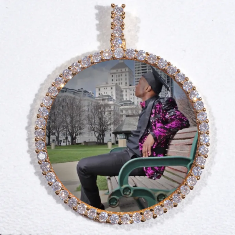 LARGE 3D CIRCLE CUSTOM PICTURE PENDANT sold by The GUU Shop