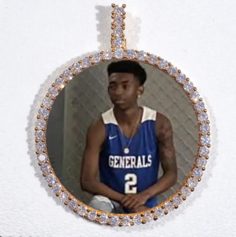 LARGE 3D CIRCLE CUSTOM PICTURE PENDANT sold by The GUU Shop