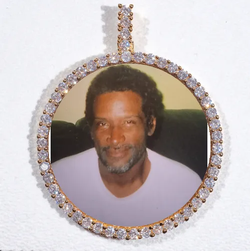 LARGE 3D CIRCLE CUSTOM PICTURE PENDANT sold by The GUU Shop