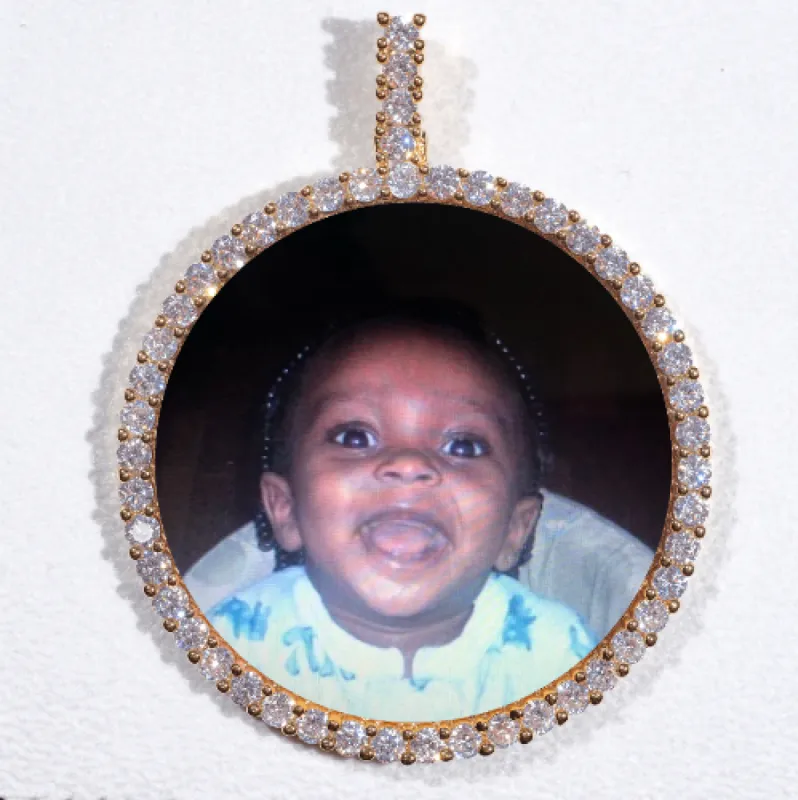 LARGE 3D CIRCLE CUSTOM PICTURE PENDANT sold by The GUU Shop