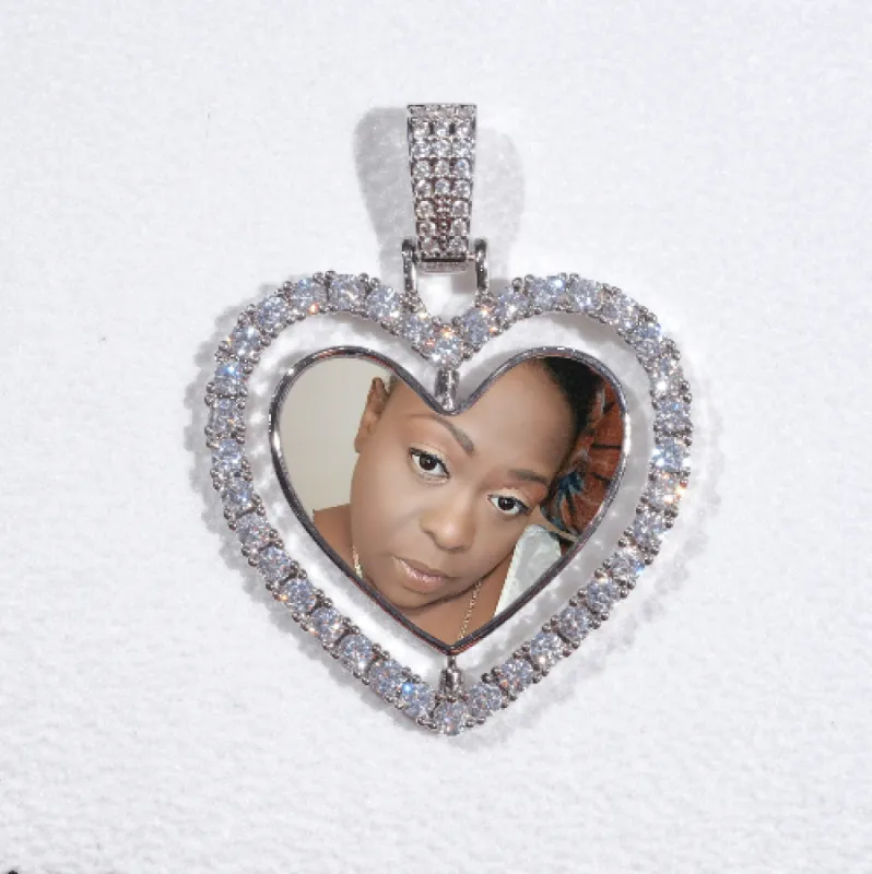 3D Spinning 2-Faced Heart Custom Picture Pendant sold by The GUU Shop