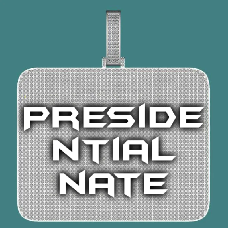 CUSTOM LETTER NECKLACE 3D BIG SQUARE sold by The GUU Shop