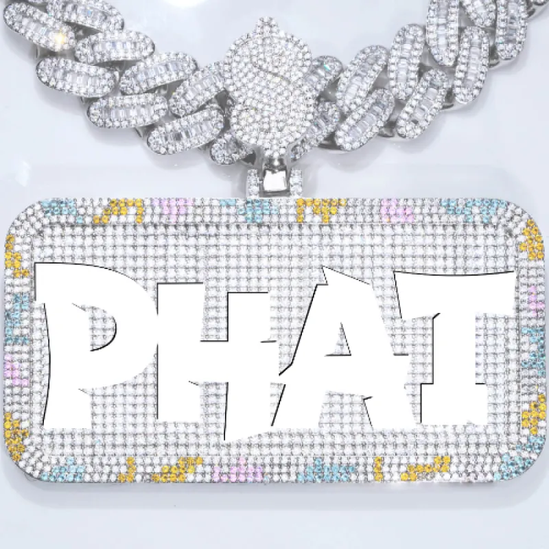 CUSTOM LETTER NECKLACE 3D COLORFUL SQUARE sold by The GUU Shop