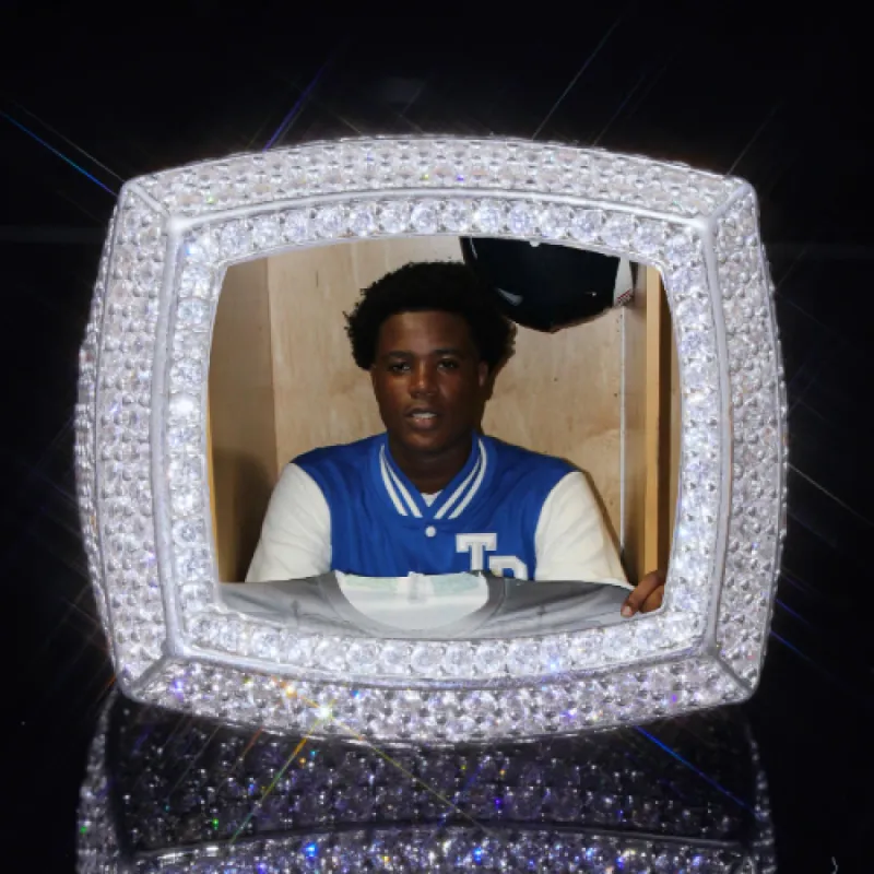 3D CUSTOM PICTURE ICED RING sold by The GUU Shop