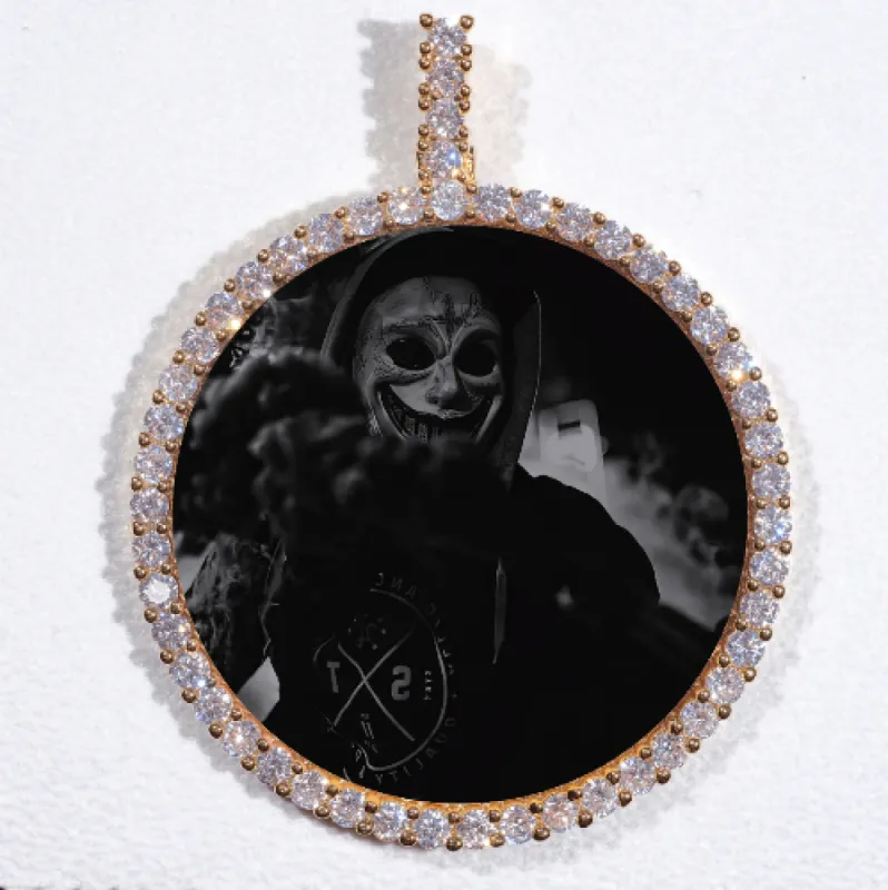 LARGE 3D CIRCLE CUSTOM PICTURE PENDANT sold by The GUU Shop