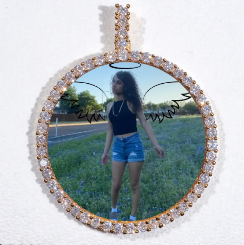 LARGE 3D CIRCLE CUSTOM PICTURE PENDANT sold by The GUU Shop