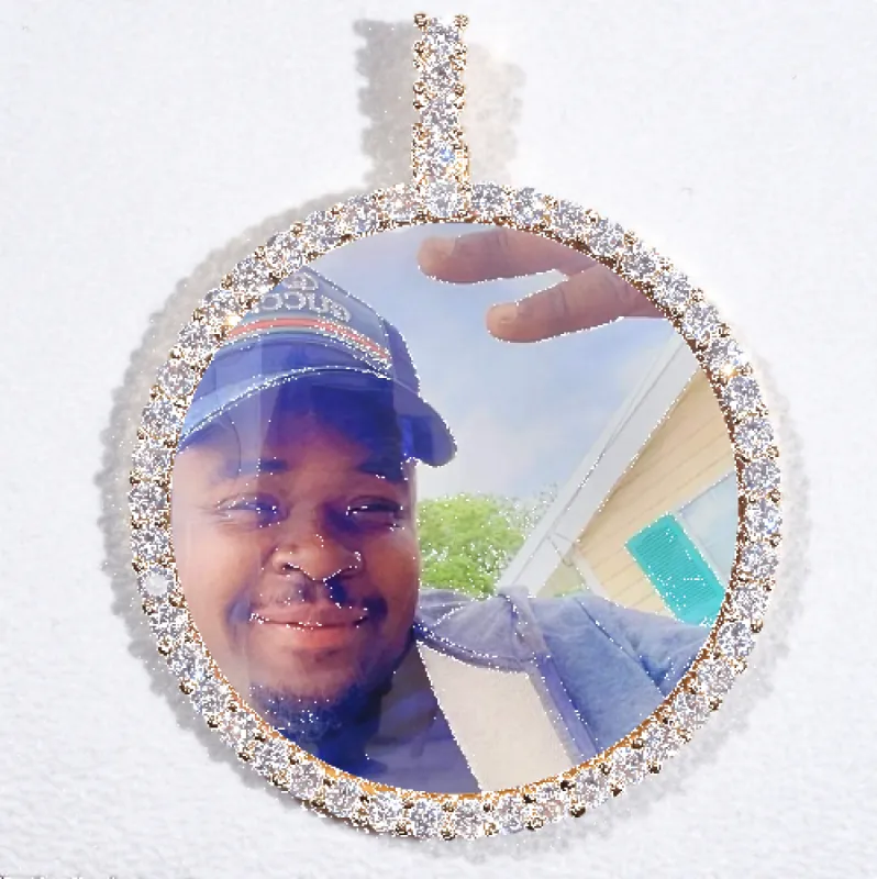 LARGE 3D CIRCLE CUSTOM PICTURE PENDANT sold by The GUU Shop