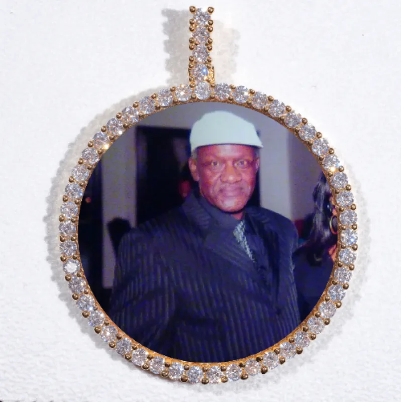 LARGE 3D CIRCLE CUSTOM PICTURE PENDANT sold by The GUU Shop