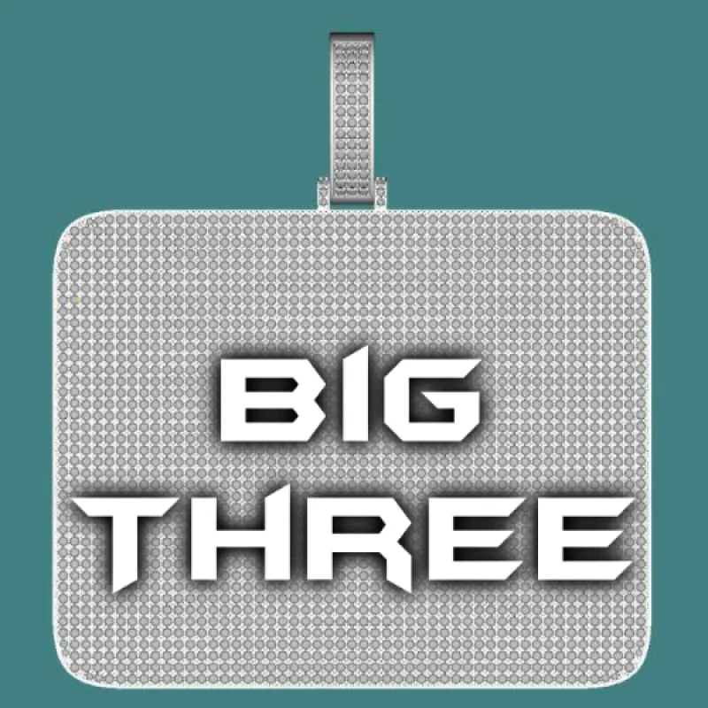 CUSTOM LETTER NECKLACE 3D BIG SQUARE sold by The GUU Shop