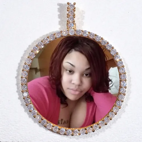 LARGE 3D CIRCLE CUSTOM PICTURE PENDANT sold by The GUU Shop