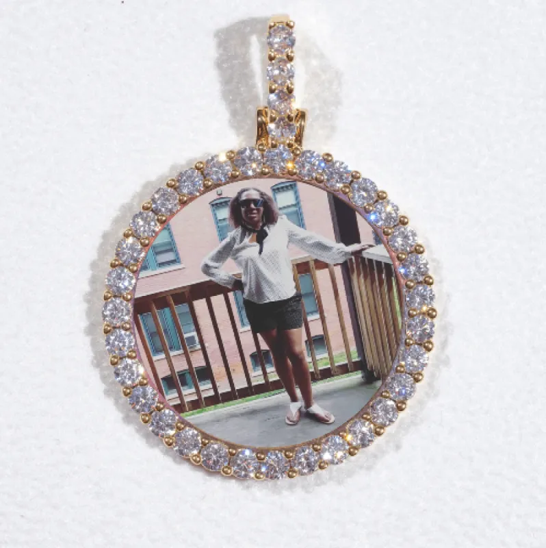 3D CIRCLE CUSTOM PICTURE PENDANT SMALL SIZE sold by The GUU Shop