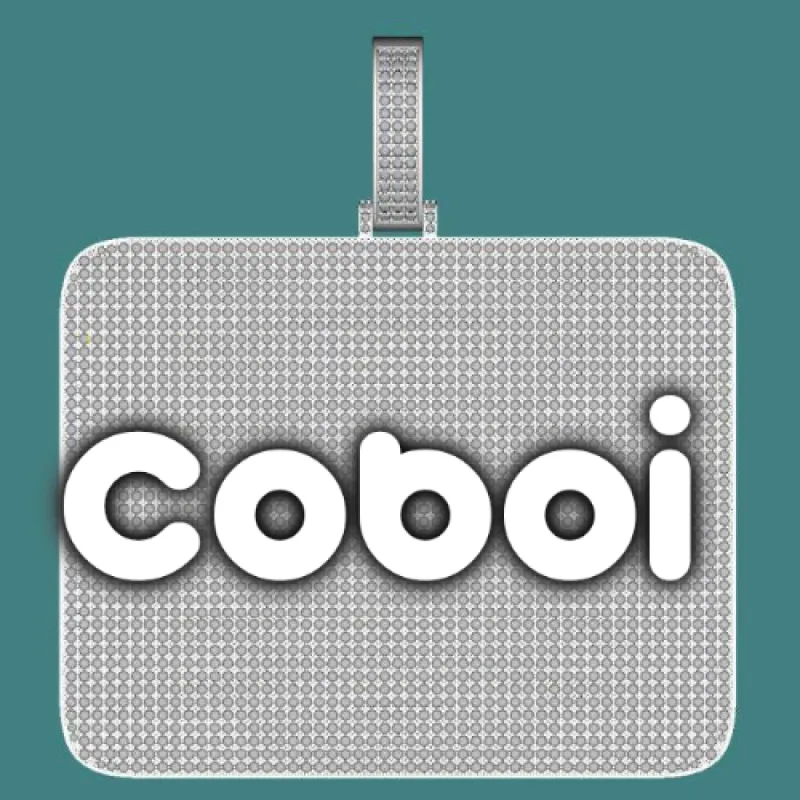 CUSTOM LETTER NECKLACE 3D BIG SQUARE sold by The GUU Shop