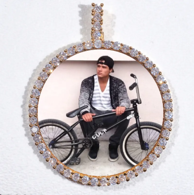 LARGE 3D CIRCLE CUSTOM PICTURE PENDANT sold by The GUU Shop