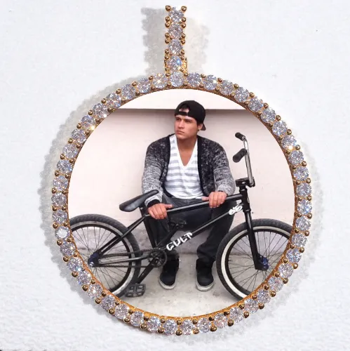 LARGE 3D CIRCLE CUSTOM PICTURE PENDANT sold by The GUU Shop