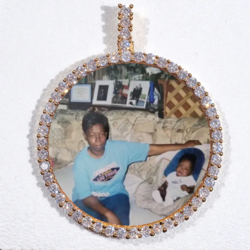 LARGE 3D CIRCLE CUSTOM PICTURE PENDANT sold by The GUU Shop